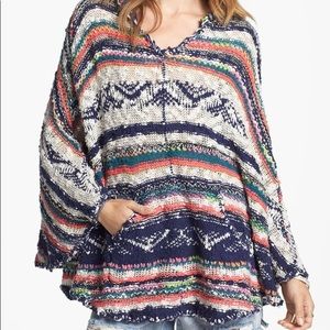 Free People Bubble Tea Knit Poncho (XS/S)